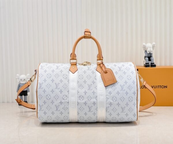 【M14838 White】41418, 41416 This model Keepall Bandoulière 45 travel bag, 27 x 20 x 45 cm (height x width x length)