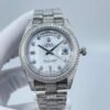 Rolex new model with double row diamond bezel, double calendar, six-nine dial, size 41mm