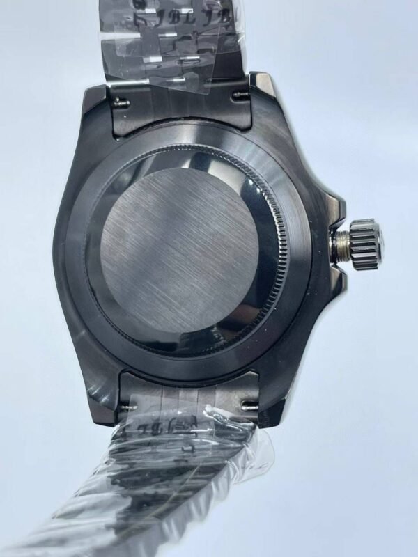 New  YM  features a black casing with a white dial  40mm