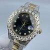 New log, surface set with diamonds diamond  44mm