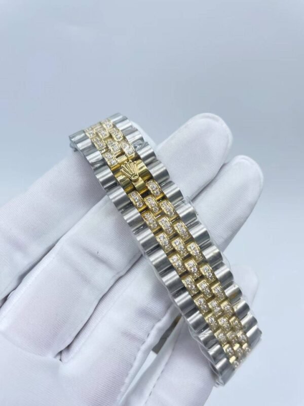 Rolex watch strap set with diamonds, starry dial, 41mm