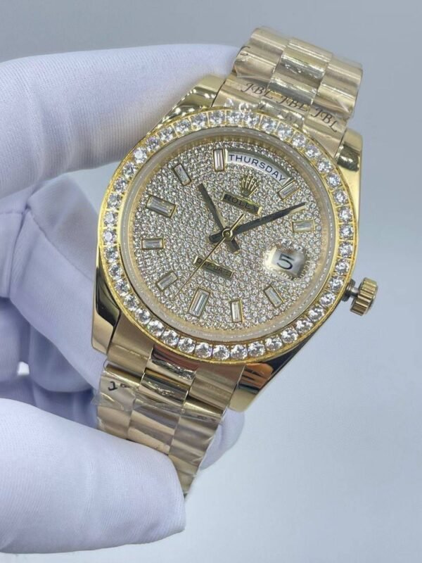 New Rolex Day-Date model with star-shaped diamond inlays on the dial, 41mm