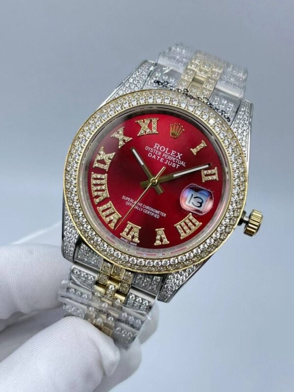 New full-diamond Roman-style logotype with diamond surface  41mm