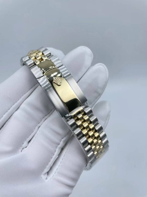 Rolex large diamond bezel with star-shaped design, size 41mm (small head grain strap)