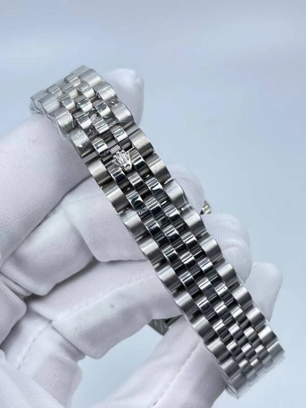 Rolex new brushed silver Roman bezel model, size 31mm