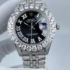 Rolex's new full-diamond large-diameter bezel, single calendar Roman numeral face, size 43mm