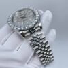 Rolex large diamond bezel with star-shaped design, size 41mm (small head grain strap)