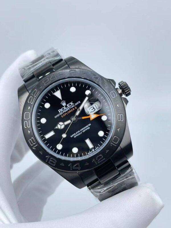 Rolex new Explorer II model with black case, size 42mm