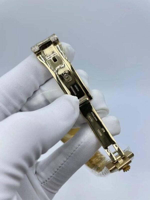 Rolex diamond ring with full diamonds and star-shaped diamond studs on the surface, size 41mm