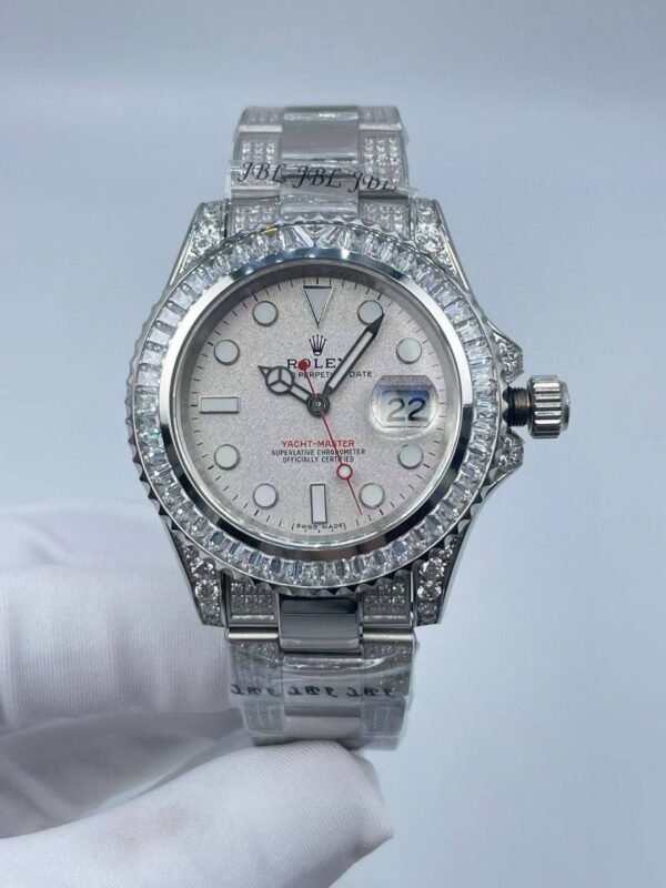 New YM dial has diamonds all around.  40mm