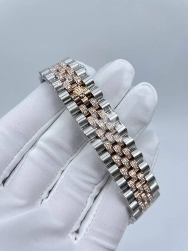 Rolex watch strap set with diamonds, starry dial, 41mm