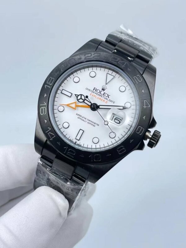 Rolex new Explorer II model with black case, size 42mm