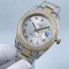 Rolex's new full-diamond single-date Roman bezel model, with a size of 41mm