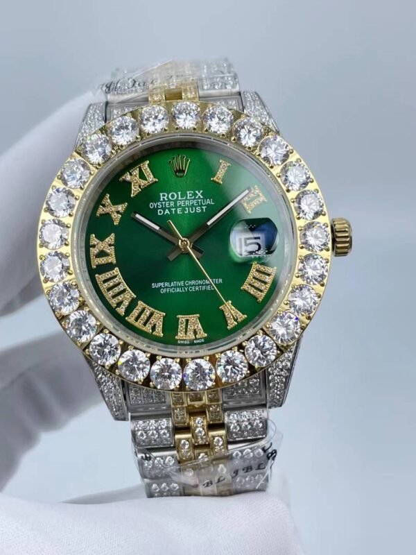 Rolex's new full-diamond large-diameter bezel, single calendar Roman numeral face, size 43mm