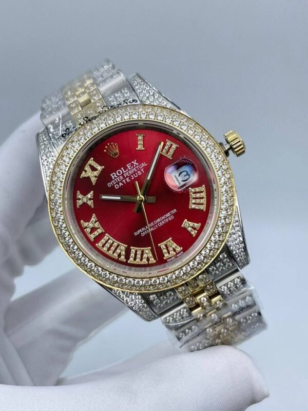 New full-diamond Roman-style logotype with diamond surface  41mm