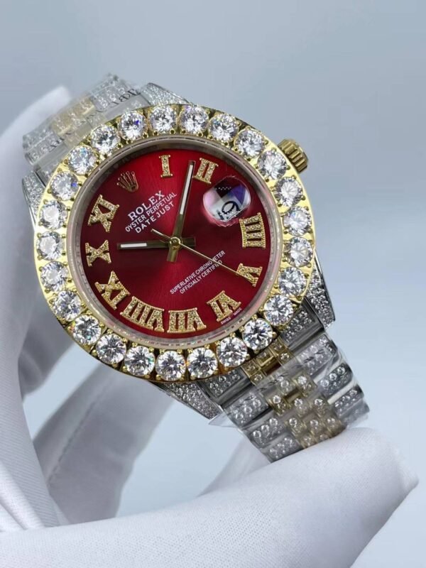 Rolex's new full-diamond large-diameter bezel, single calendar Roman numeral face, size 43mm