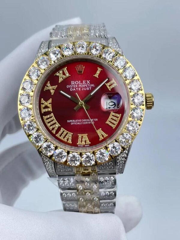Rolex's new full-diamond large-diameter bezel, single calendar Roman numeral face, size 43mm