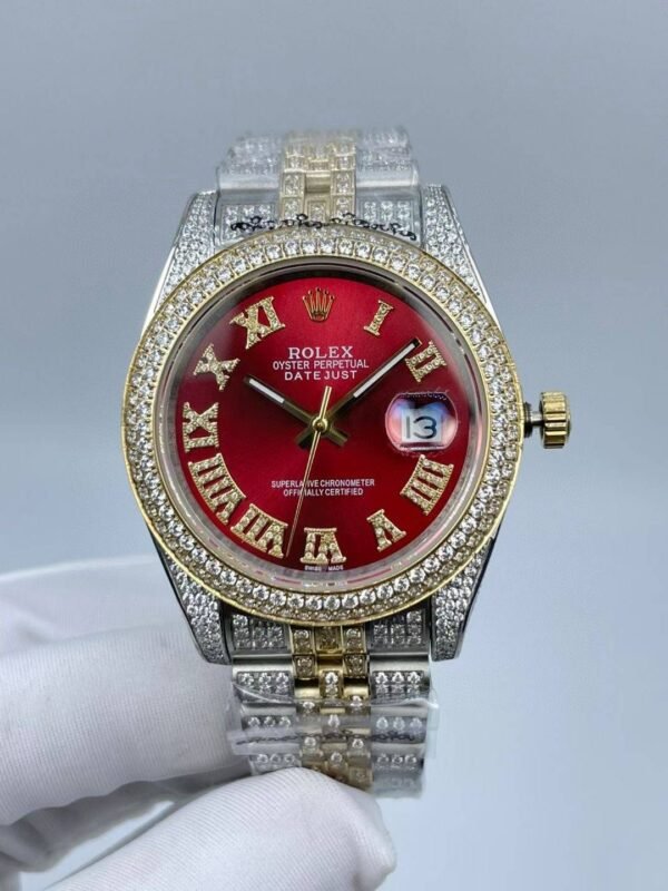 New full-diamond Roman-style logotype with diamond surface  41mm