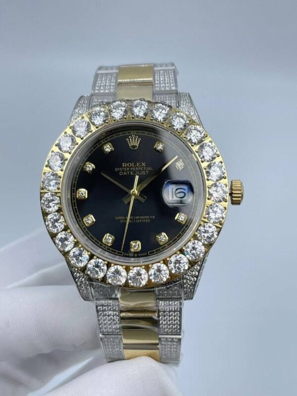 New log, surface set with diamonds diamond  44mm