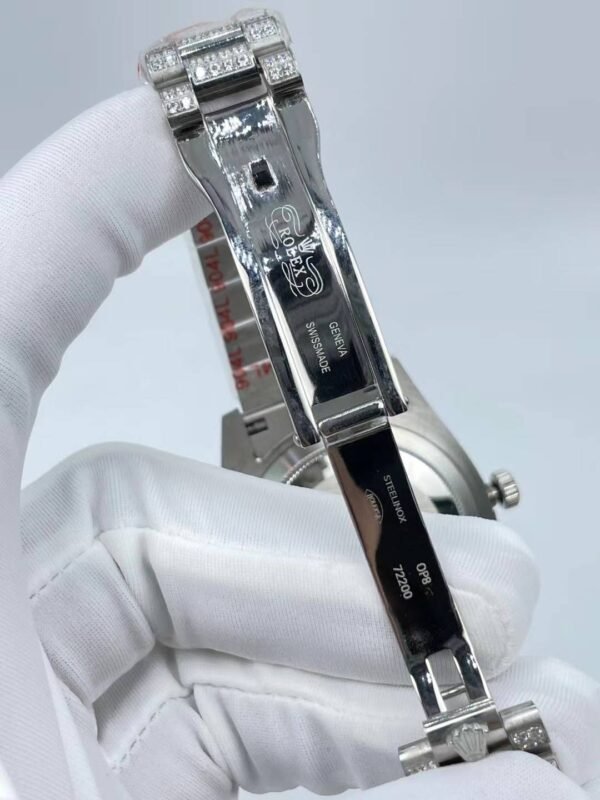 Rolex's new model with full diamond double calendar display, size 41mm