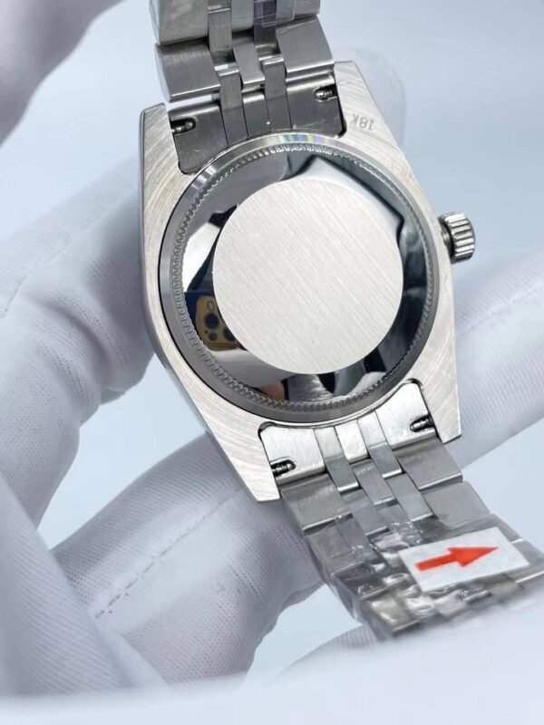 Rolex new brushed silver Roman bezel model, size 31mm