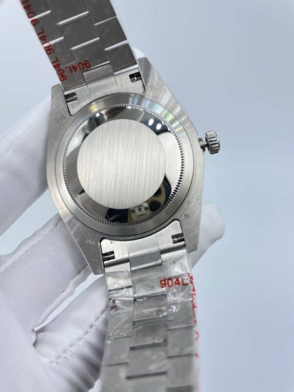 Rolex full diamond blank dial double calendar, 41mm in size.