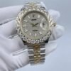 Rolex large diamond bezel with star-shaped design, size 41mm (small head grain strap)