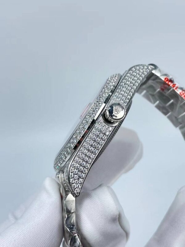 Rolex's new model with full diamond double calendar display, size 41mm