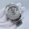 Rolex large diamond bezel with star-shaped design, size 41mm (small head grain strap)