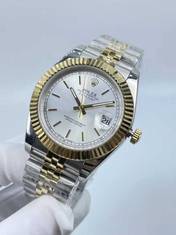 Rolex New Logarithmic Beveled Edge Dial, Size 41mm (Small Head Grain Strap)