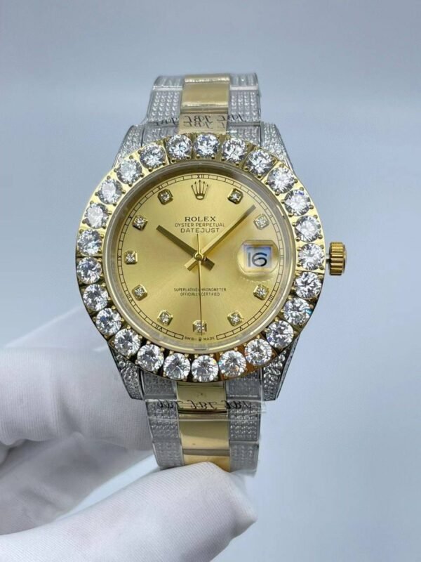 New log, surface set with diamonds diamond  44mm