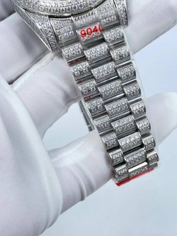 Rolex's new model with full diamond double calendar display, size 41mm