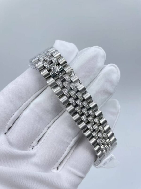 Rolex watch strap set with diamonds, starry dial, 41mm