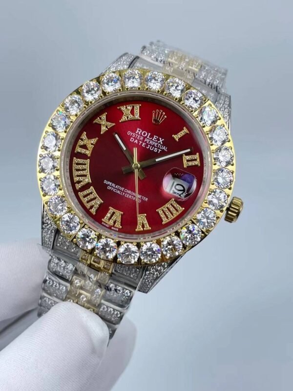 Rolex's new full-diamond large-diameter bezel, single calendar Roman numeral face, size 43mm