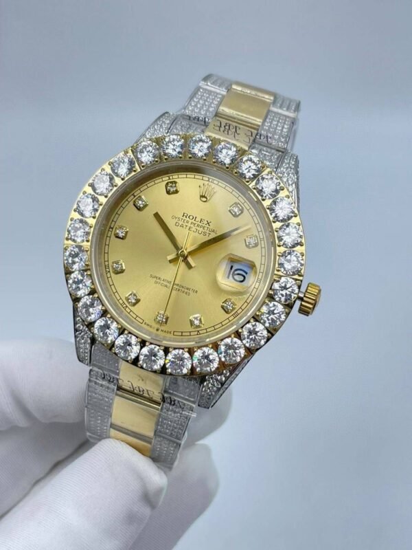 New log, surface set with diamonds diamond  44mm