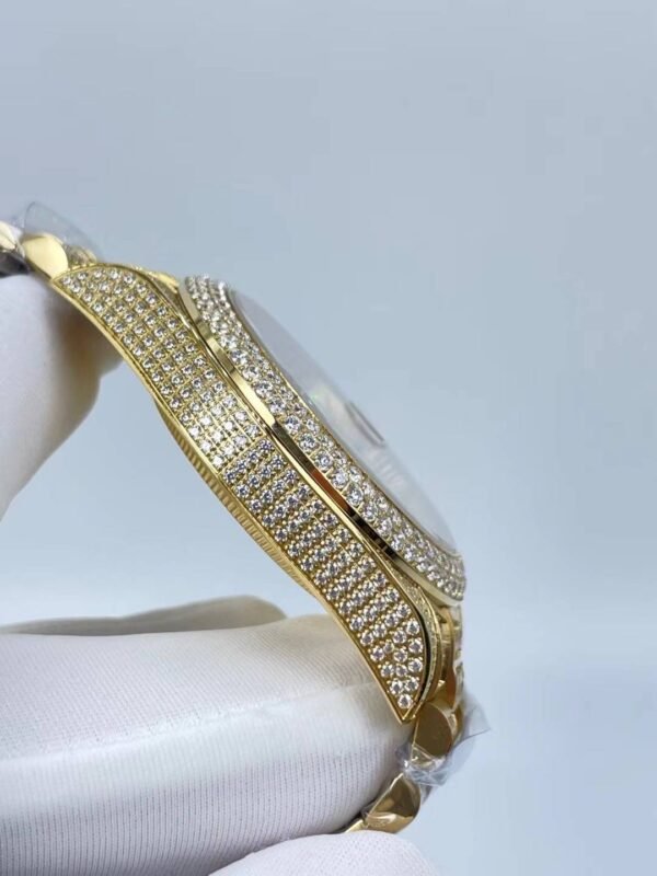 Rolex's new model with full diamond double calendar display, size 41mm