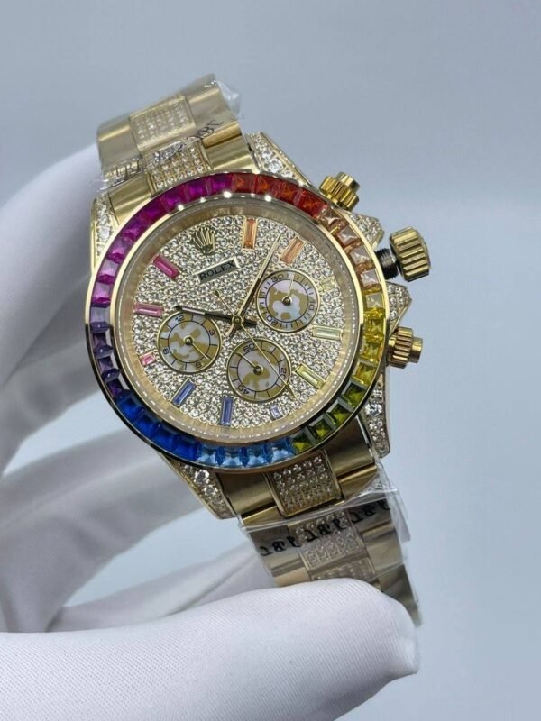 Middle row of diamonds, rainbow diamonds full of stars  40mm