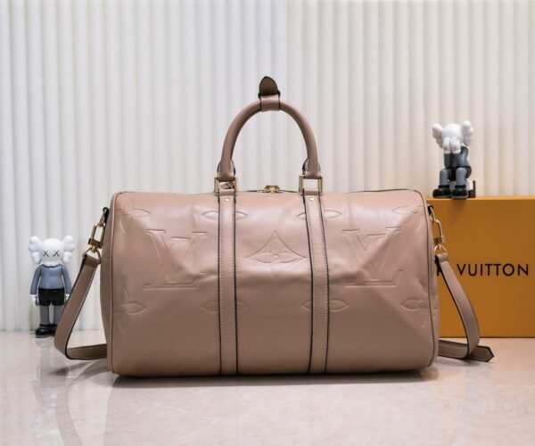 N44810 45532 upgraded version 45cm imported top-grade cowhide black patterned travel bag 45x 27x 20cm (length x height x width)