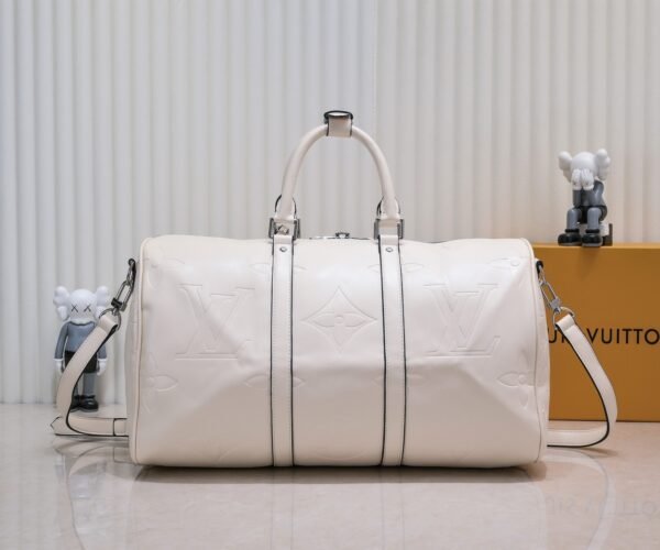 N44810 45532 upgraded version 45cm imported top-grade cowhide black patterned travel bag 45x 27x 20cm (length x height x width)