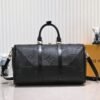 N44810 45532 upgraded version 45cm imported top-grade cowhide black patterned travel bag. N41416 45532 Keepall is a classic item of the Louis Vuitton travel bag series, measuring 45x27x20cm (length x height x width).