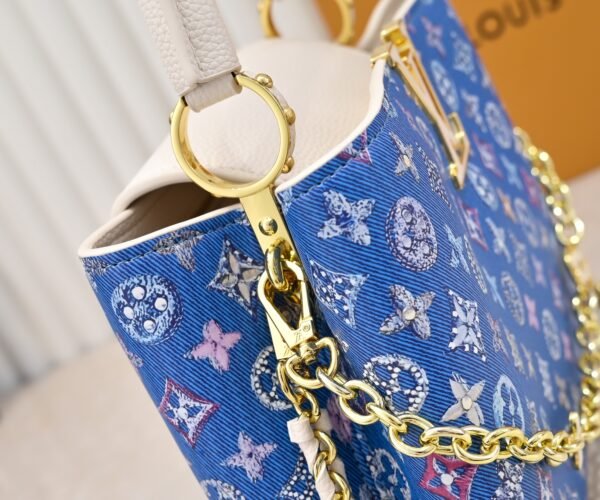 M12948 This Capucines BB handbag measures 27 x 18 x 9 centimeters (length x height x width)