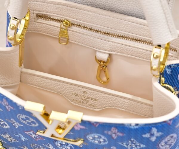 M12948 This Capucines BB handbag measures 27 x 18 x 9 centimeters (length x height x width)