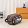 This Locker Dopp Kit comes in Monogram fabric and measures 23.0 x 13.0 x 12.0 centimeters (length x height x width).
