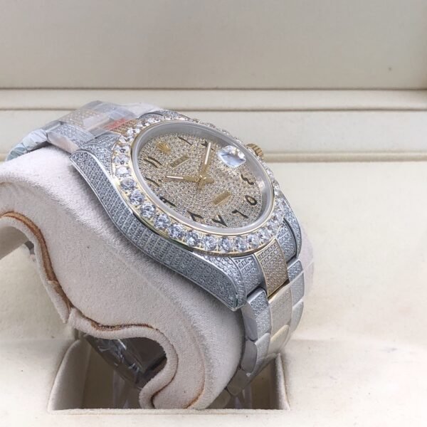 Rolex new bezel (3.55mm diamonds) starburst Arabic numerals design, size 41mm