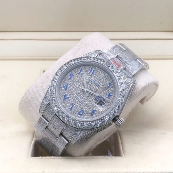 Rolex new bezel (3.55mm diamonds) starburst Arabic numerals design, size 41mm