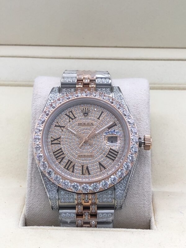 Rolex new type bezel (3.55mm diamond) full starry sky Roman dial, 41mm size