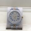 Rolex new bezel (3.55mm diamonds) star-shaped Roman dial, size 41mm