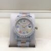 Rolex new bezel (3.55mm diamonds) star-shaped Roman dial, size 41mm