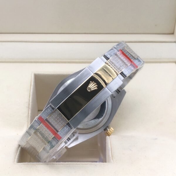 Rolex new bezel (3.55mm diamonds) star-shaped Roman dial, size 41mm