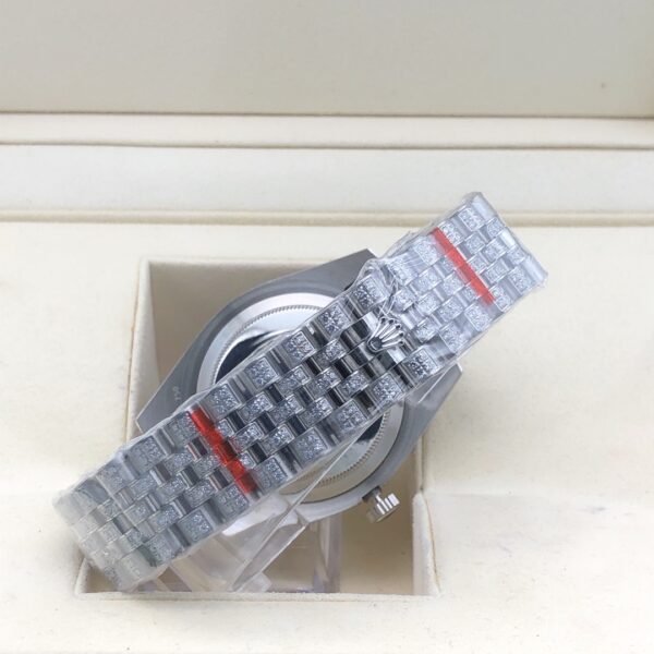 Rolex new bezel (3.55mm diamonds) star-shaped Roman dial, size 41mm